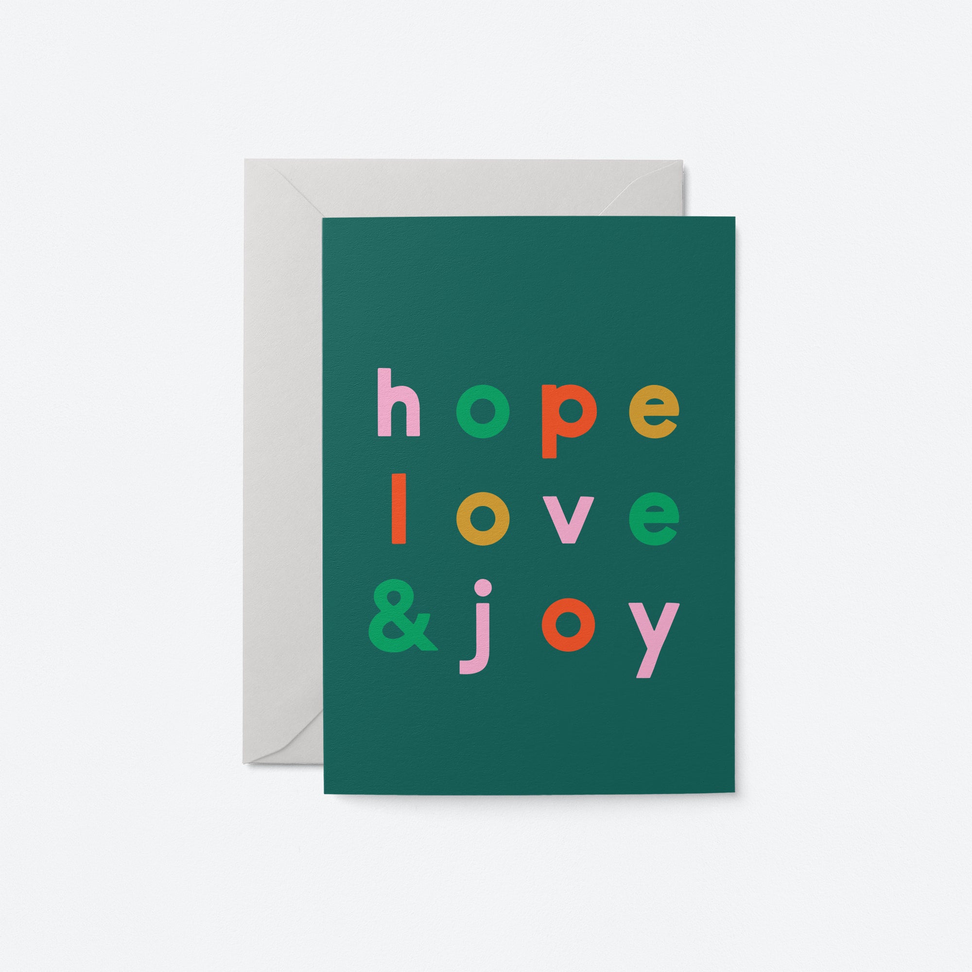 Hope, love & joy - Christmas card