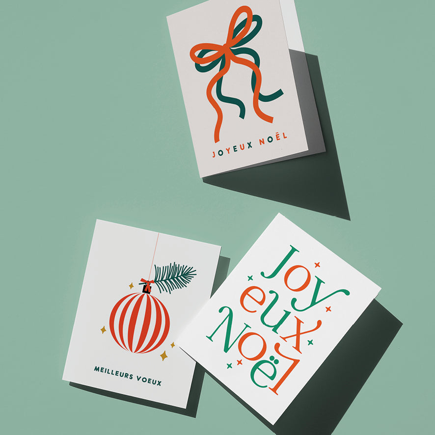 Joyeux Noël - Set of 3 Greeting cards