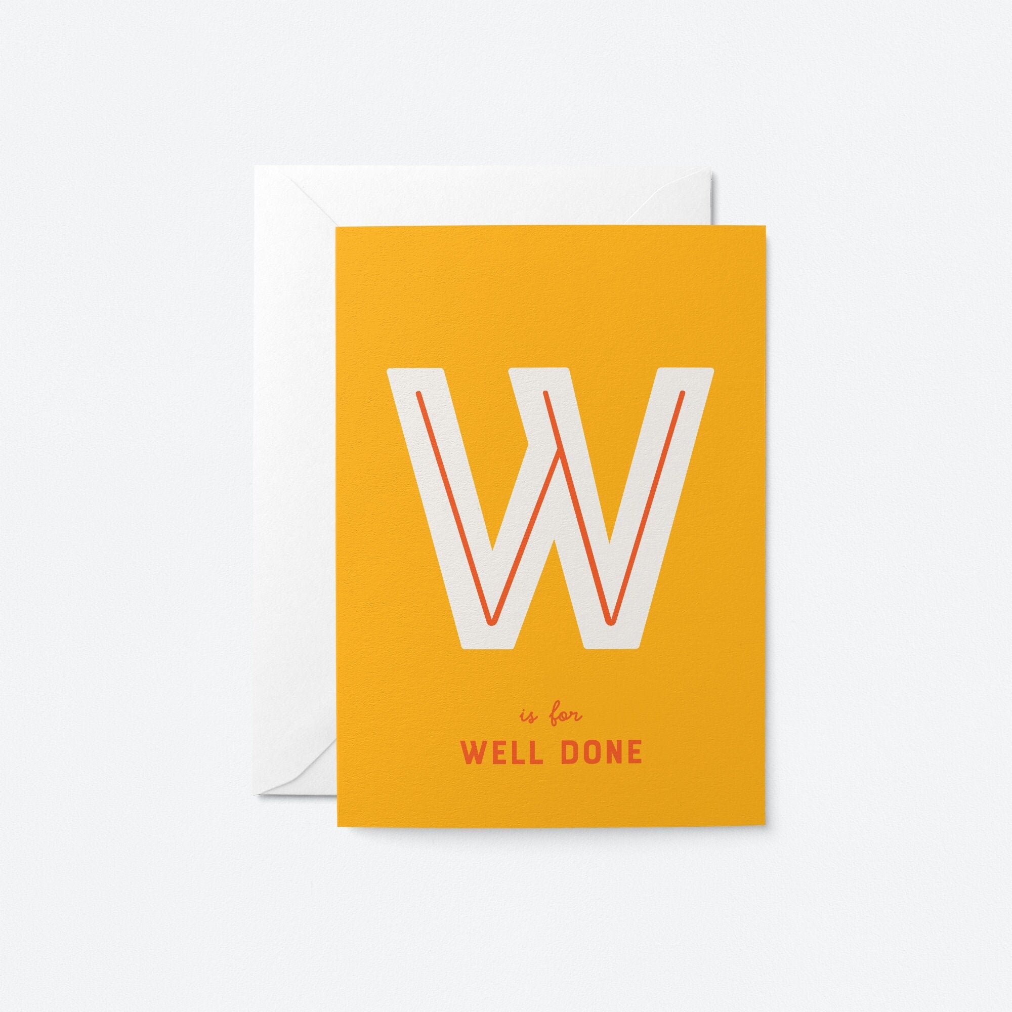 W is for Well done - Greeting card