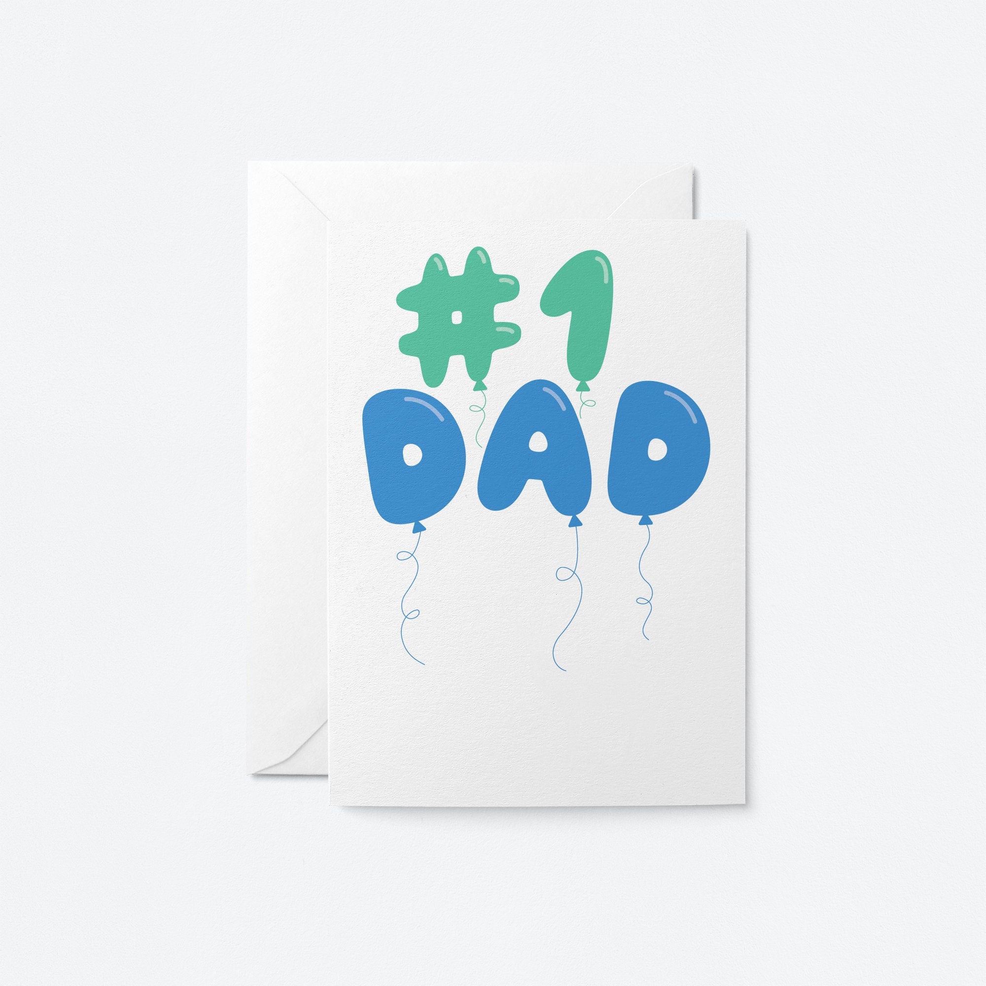 No 1 Dad - Greeting card for Father