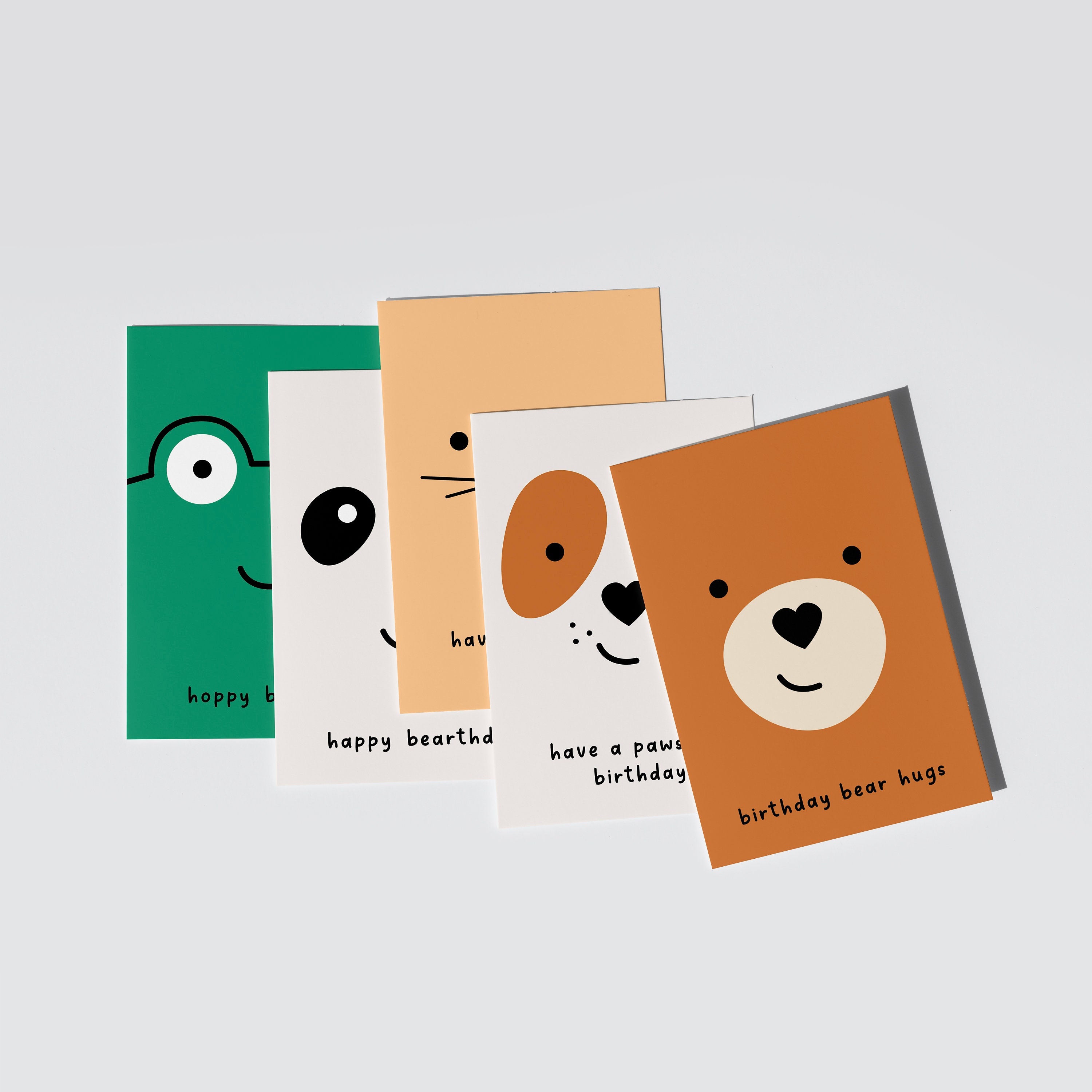 Birthday card bundle - Pack of 5 - Cute Greeting cards