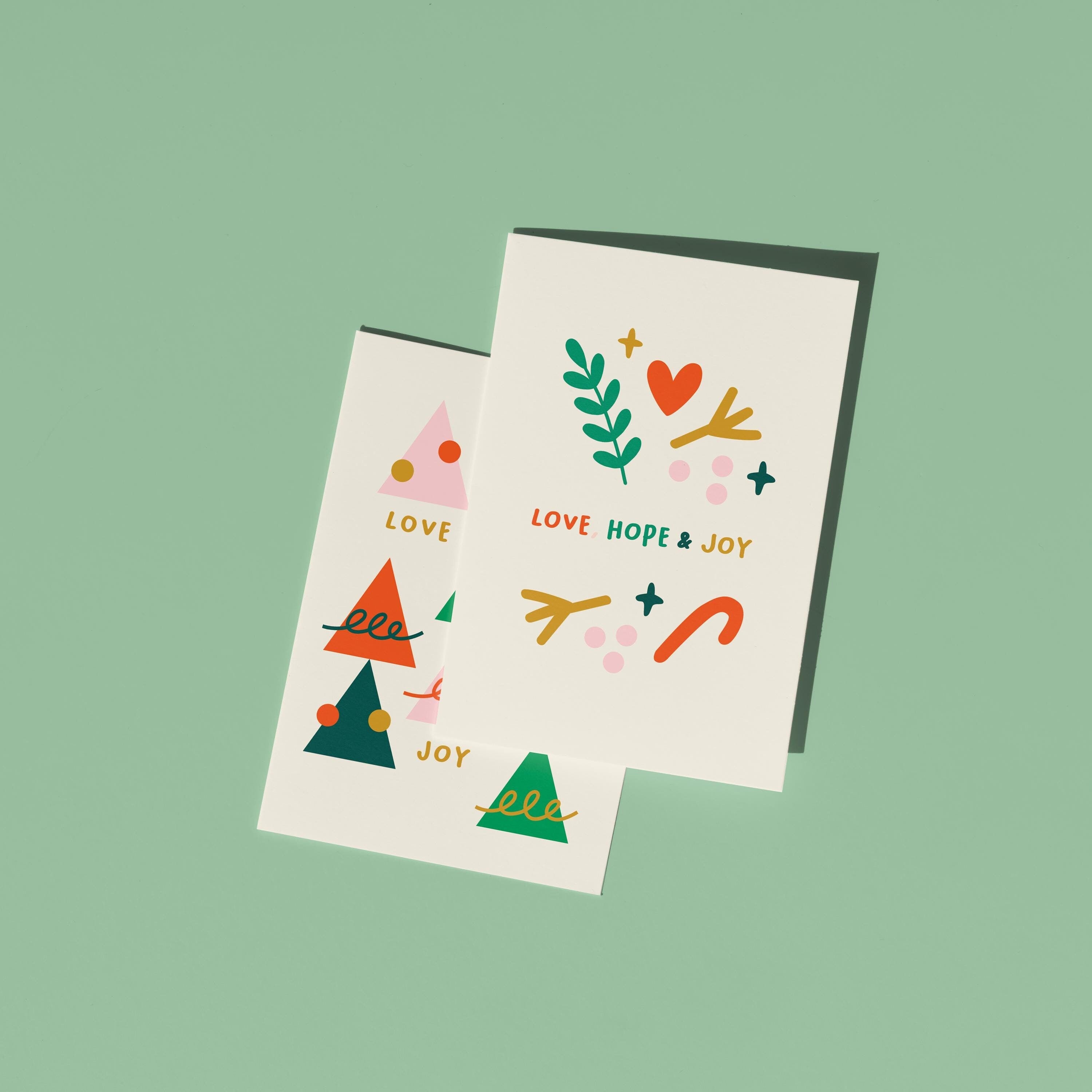 Love, Hope & Joy - Pack of 2 - Christmas cards