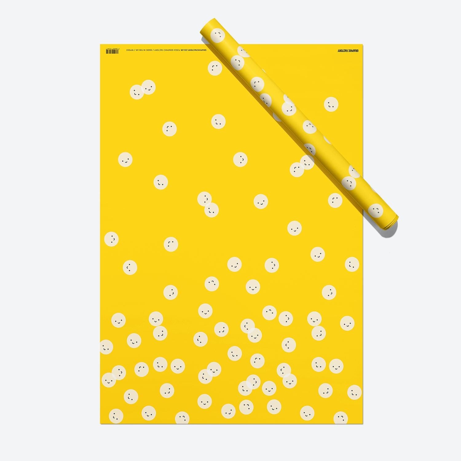 Gift Wrap Set of 5 – Smiley Faces - Fun & Colourful Wrapping Papers