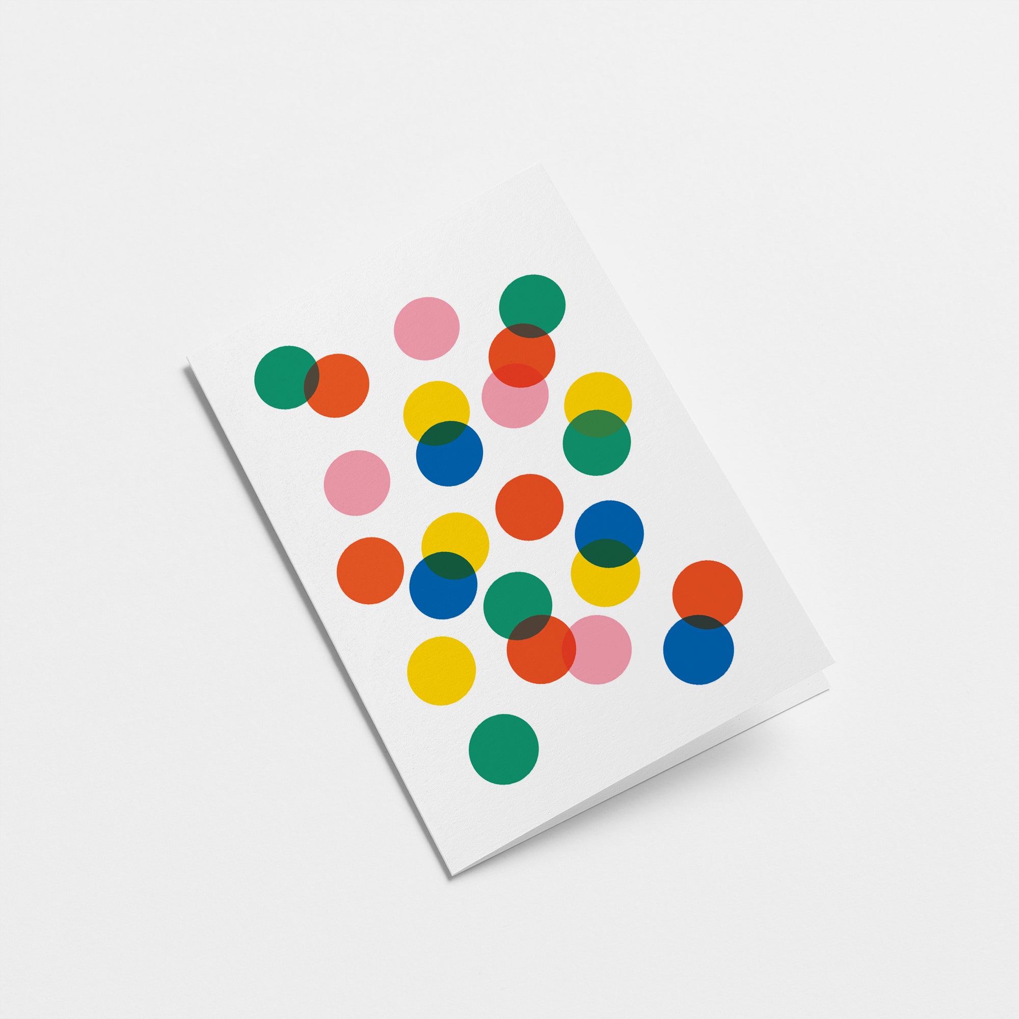 birthday card with colorful round shapes