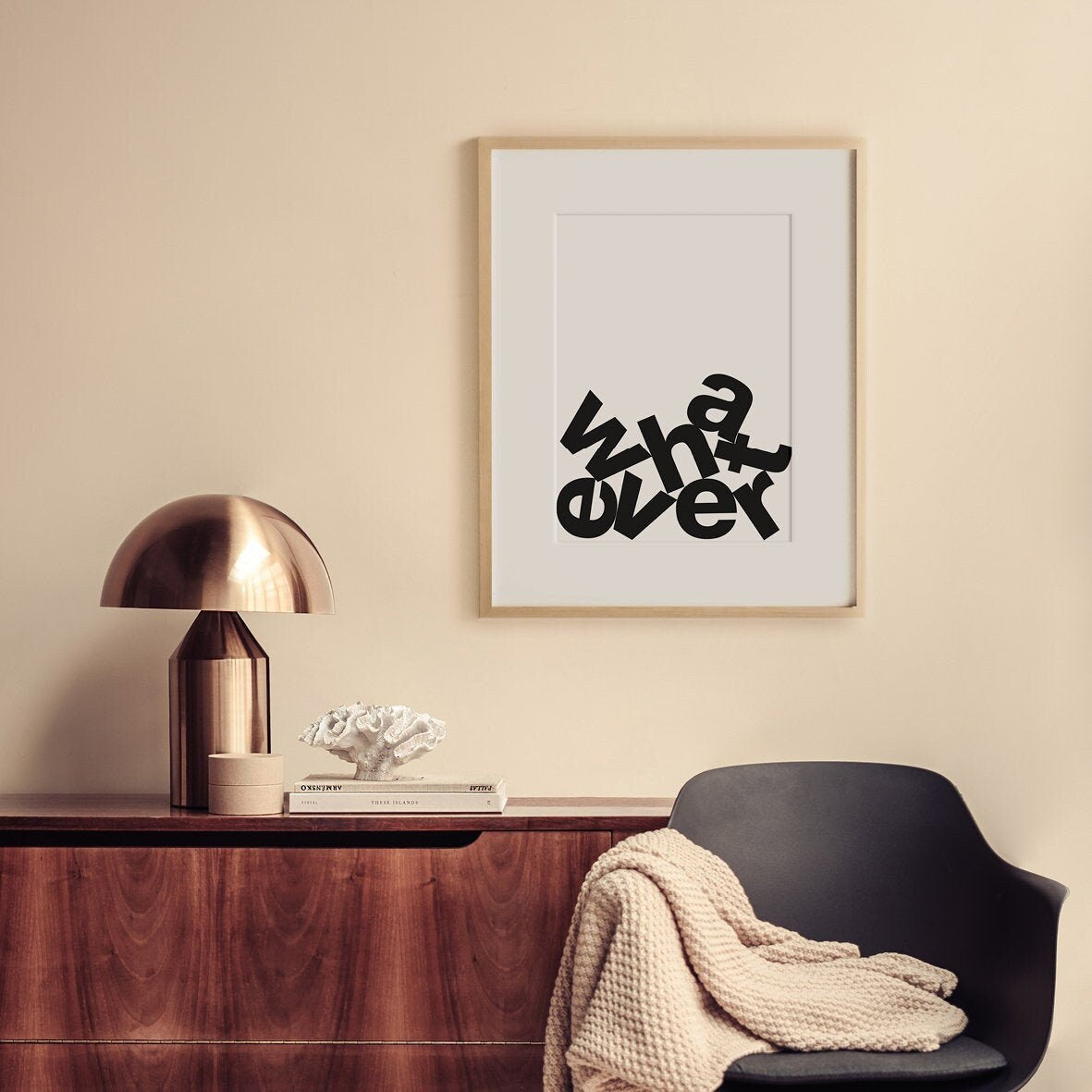 Whatever⎜A4 Print, Black & White - Wall decoration