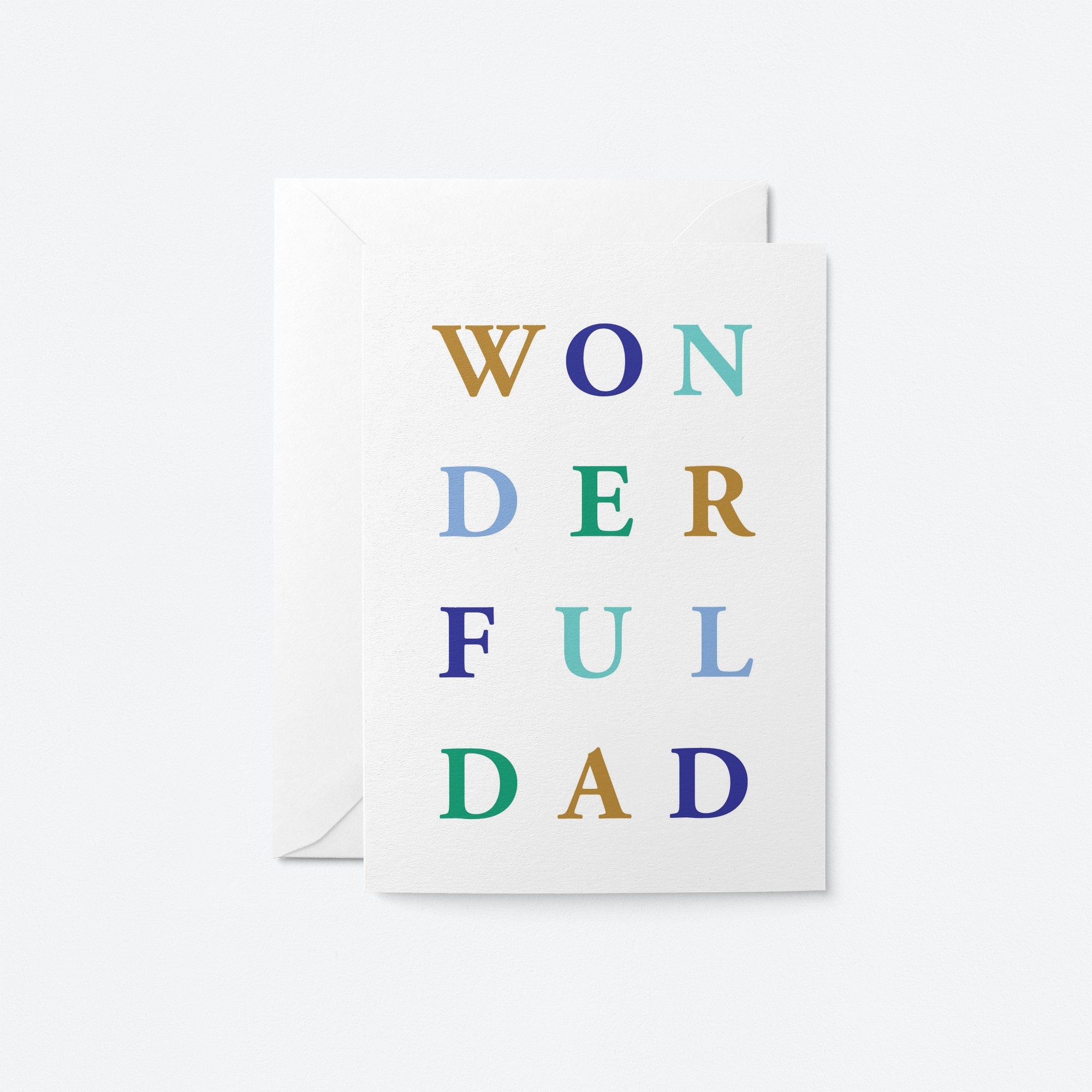 father’s day card with a colorful text of wonderful mom