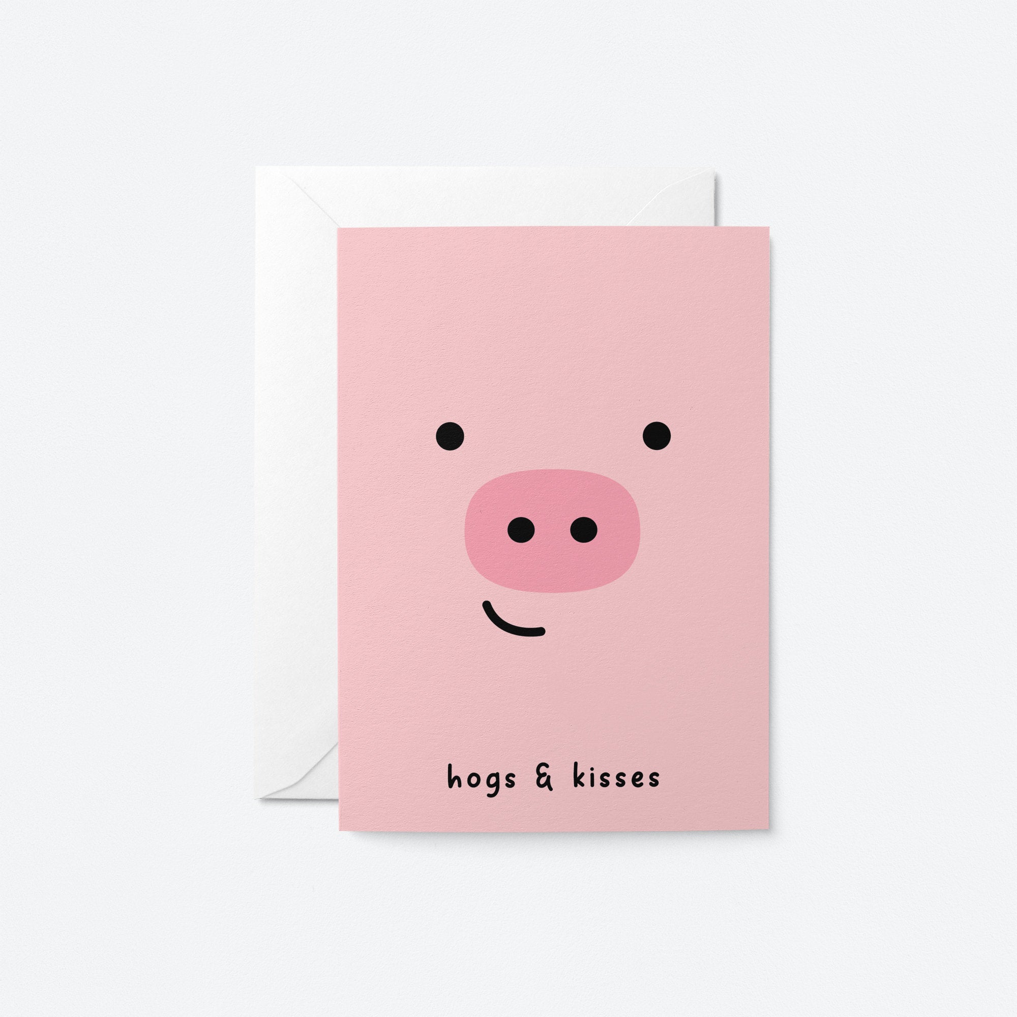 Hogs and Kisses  - Greeting card