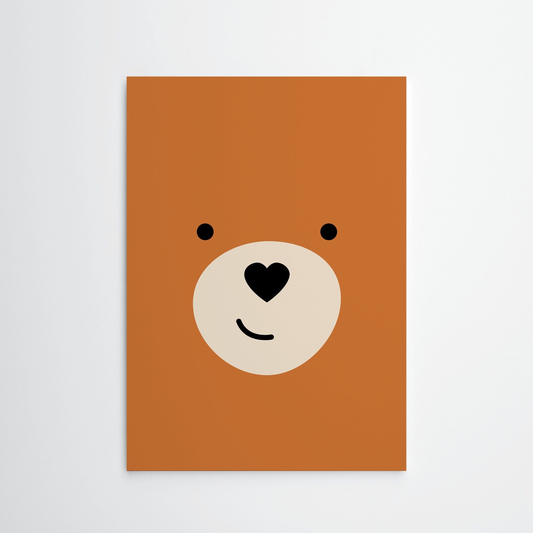 Happy bear⎜A4 art print, Nursery wall decoration