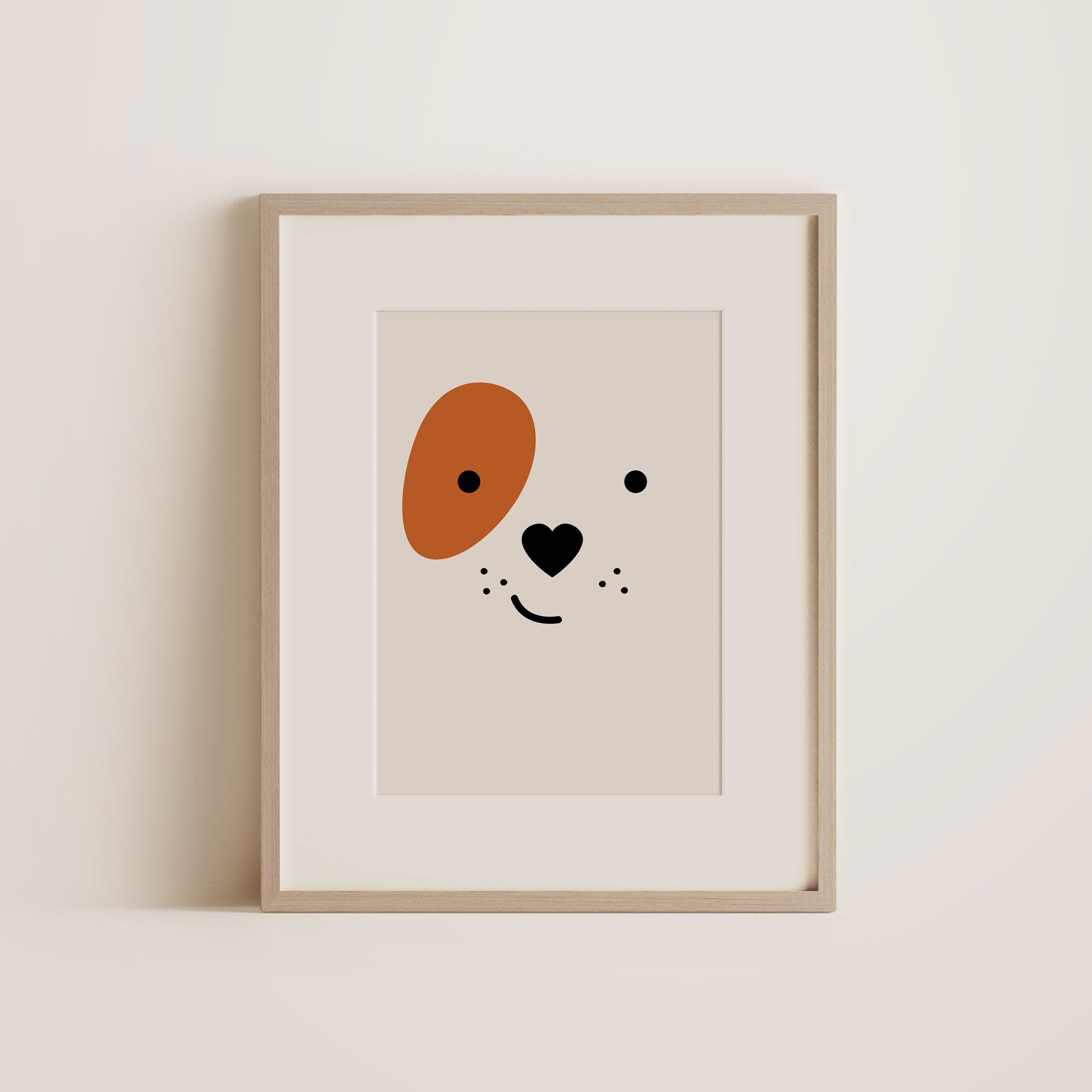 Happy puppy⎜A4 art print, Nursery wall decoration