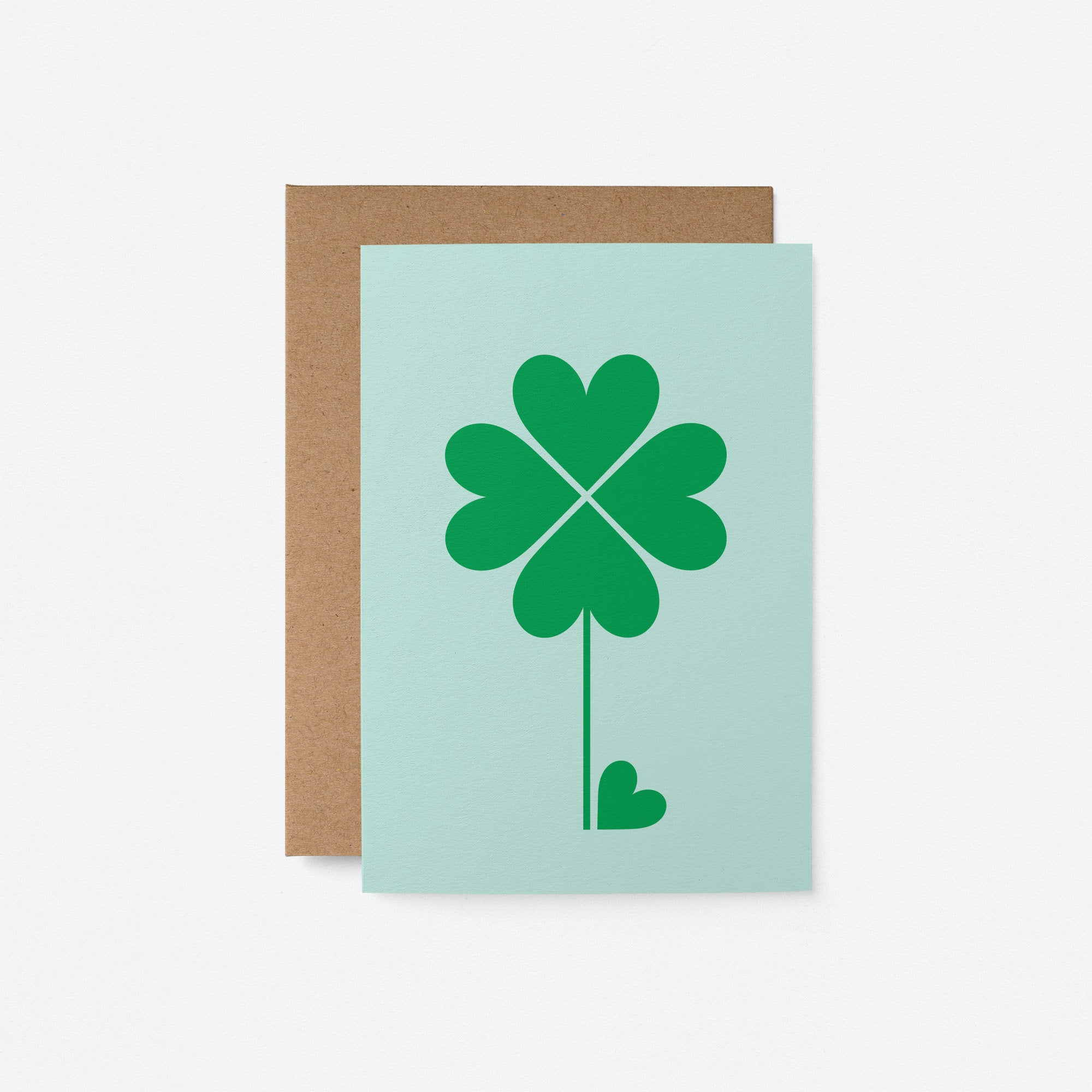 Four-leaf clover - Good luck card