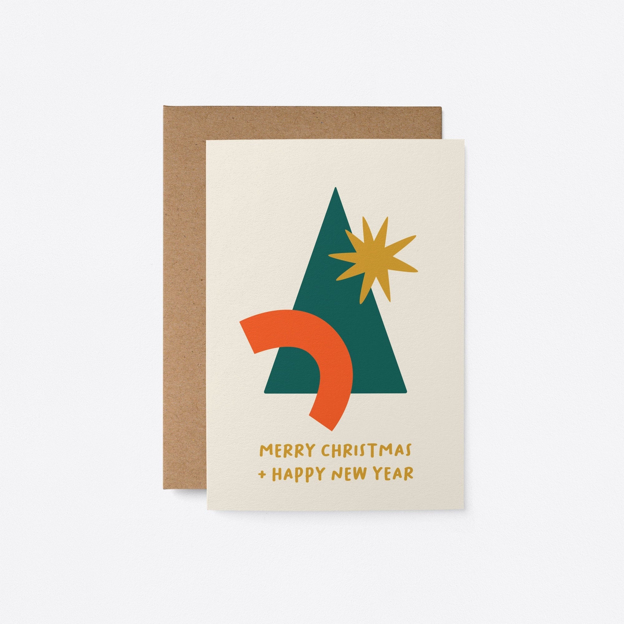 Merry Christmas + Happy New Year - Holiday Greeting card