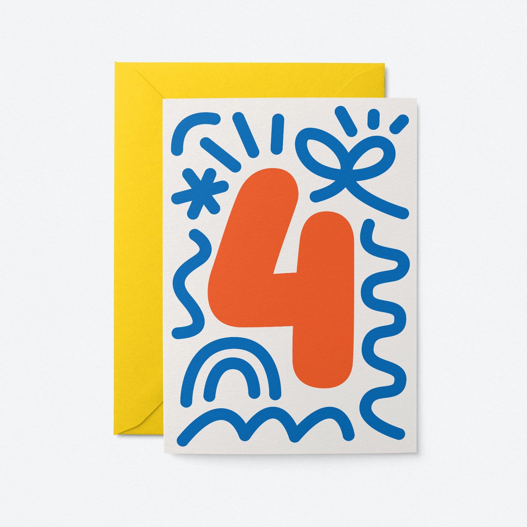 4th Birthday card - Kids age card