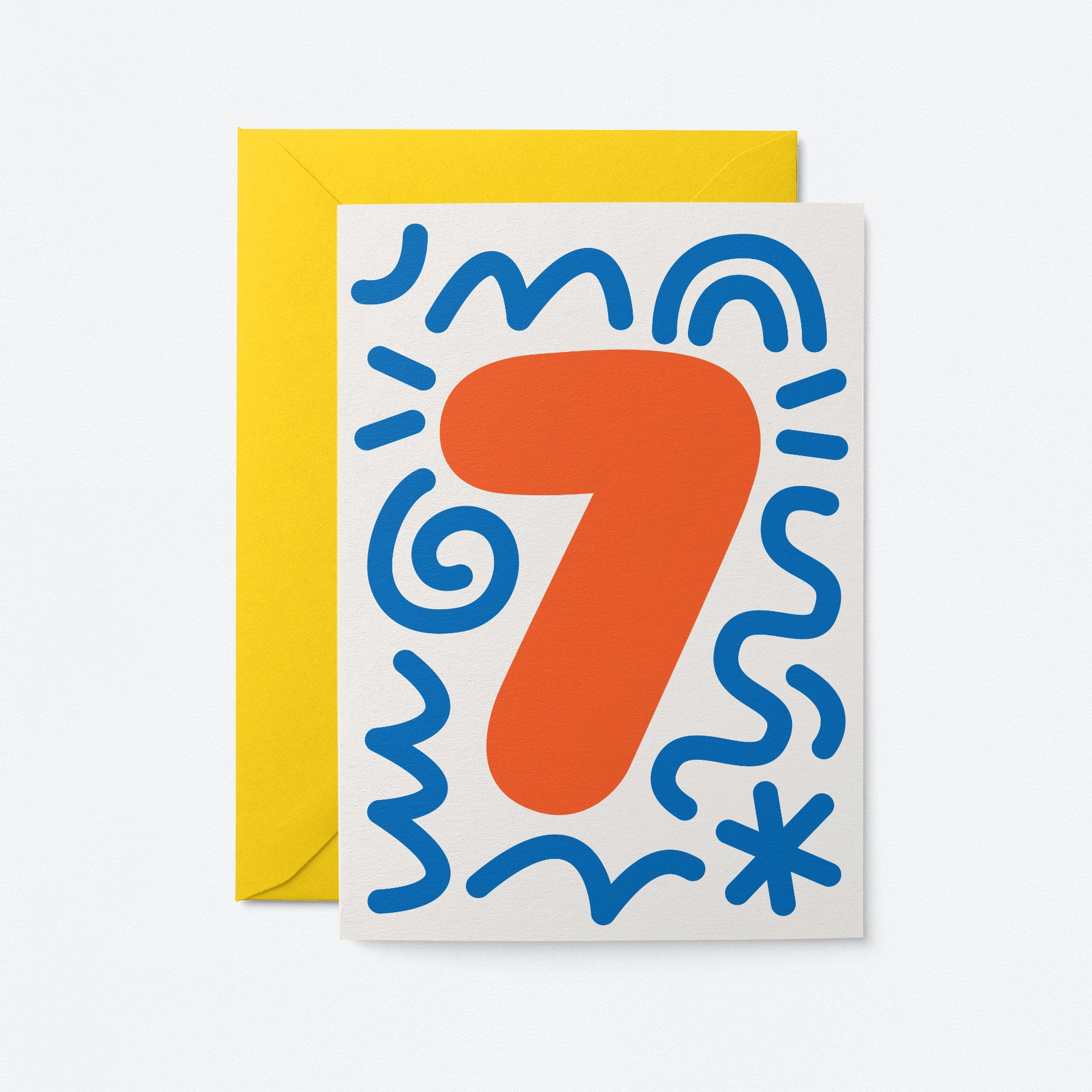 7th Birthday card - Kids age card