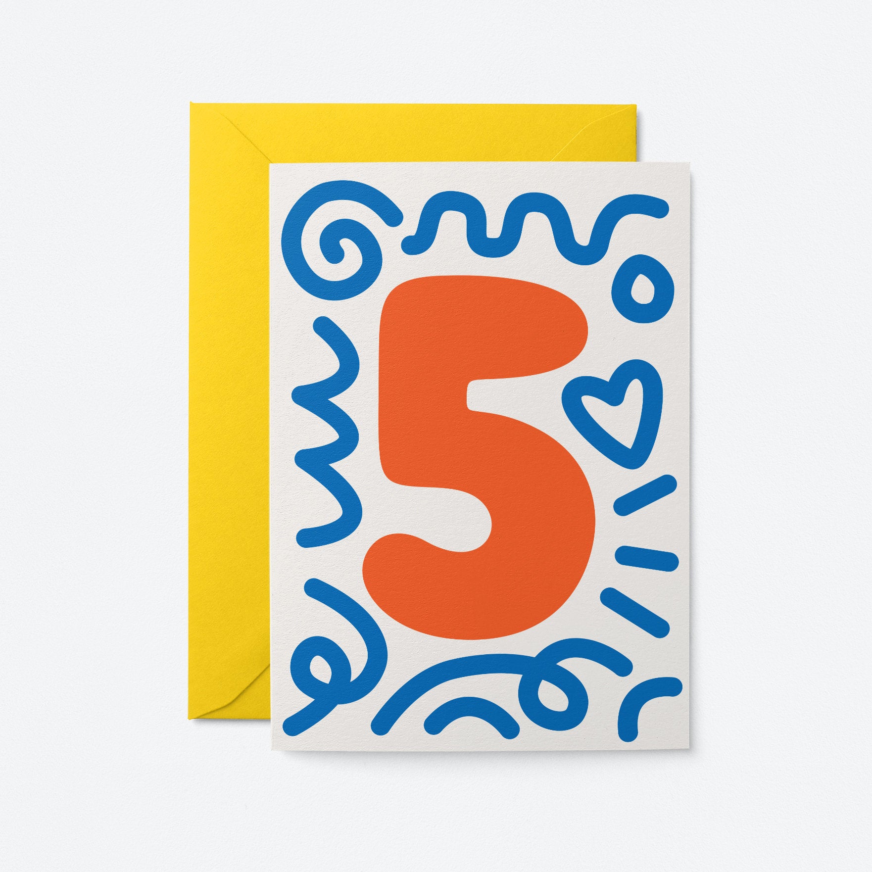 5th Birthday card - Kids age card